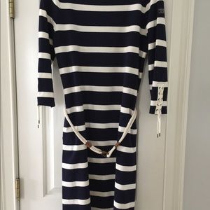Ralph Lauren Nautical Belted Cotton Dress